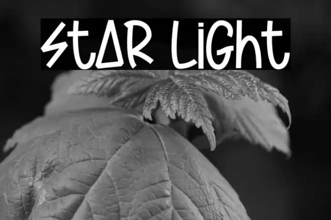 Star Light Font examples
