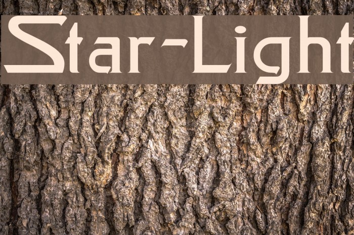 Star-Light Font examples