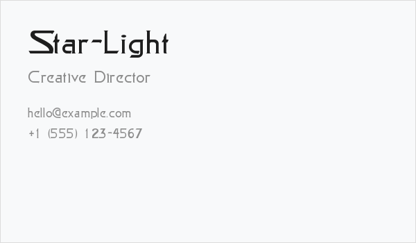 Star-Light Business Card