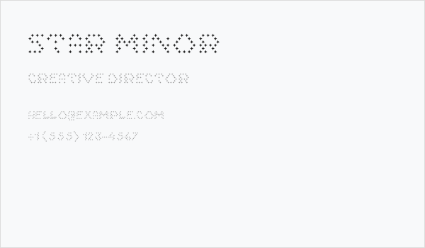 Star Minor Business Card