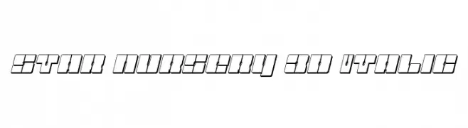 Star Nursery 3D Italic  Frei Schriftart Herunterladen