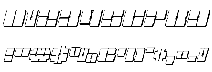 Star Nursery 3D Italic Font OTHER CHARS