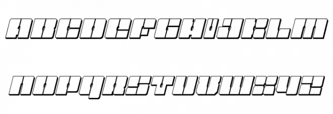 Star Nursery 3D Italic Polices MAJUSCULES