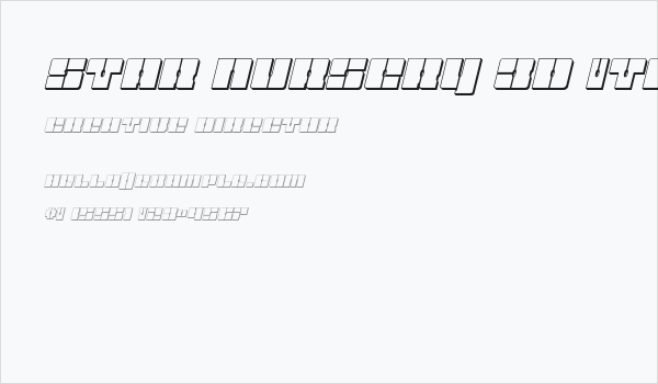 Star Nursery 3D Italic Business Card