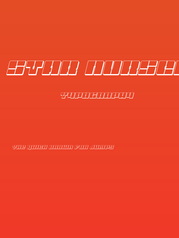 Star Nursery 3D Italic Poster