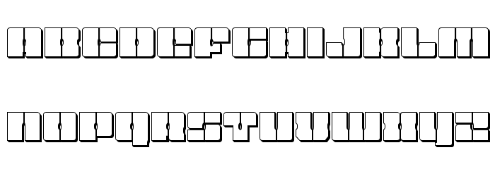 Star Nursery 3D Font LOWERCASE