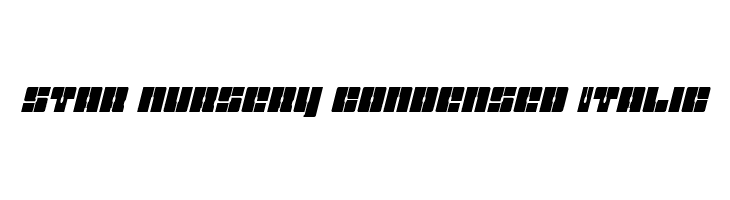 Star Nursery Condensed Italic  免费字体下载