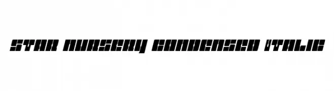 Star Nursery Condensed Italic  フリーフォントのダウンロード