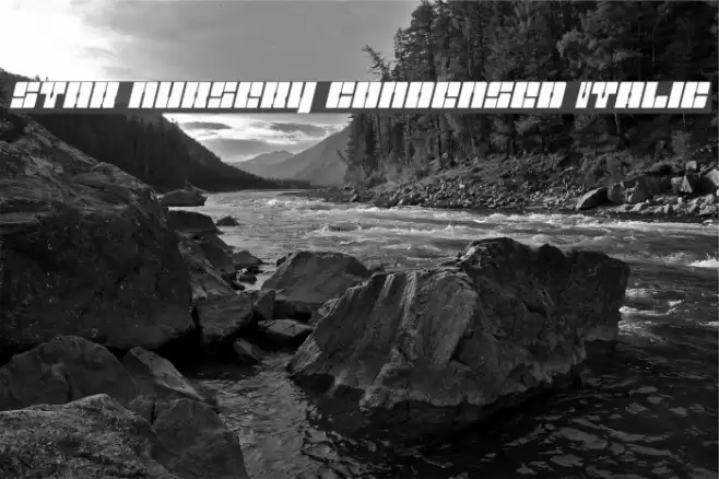 Star Nursery Condensed Italic Font examples