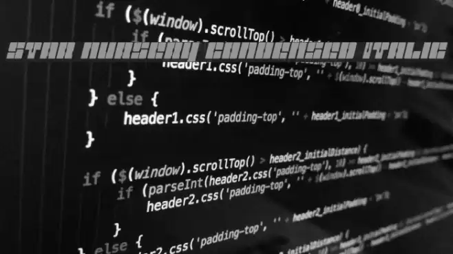 Star Nursery Condensed Italic Font examples