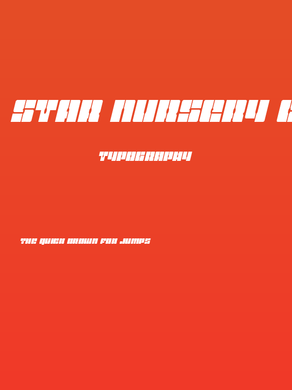 Star Nursery Condensed Italic Poster