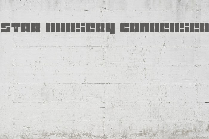 Star Nursery Condensed Font examples