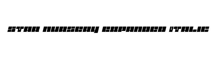 Star Nursery Expanded Italic  नि: शुल्क फ़ॉन्ट्स डाउनलोड