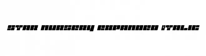 Star Nursery Expanded Italic  Frei Schriftart Herunterladen