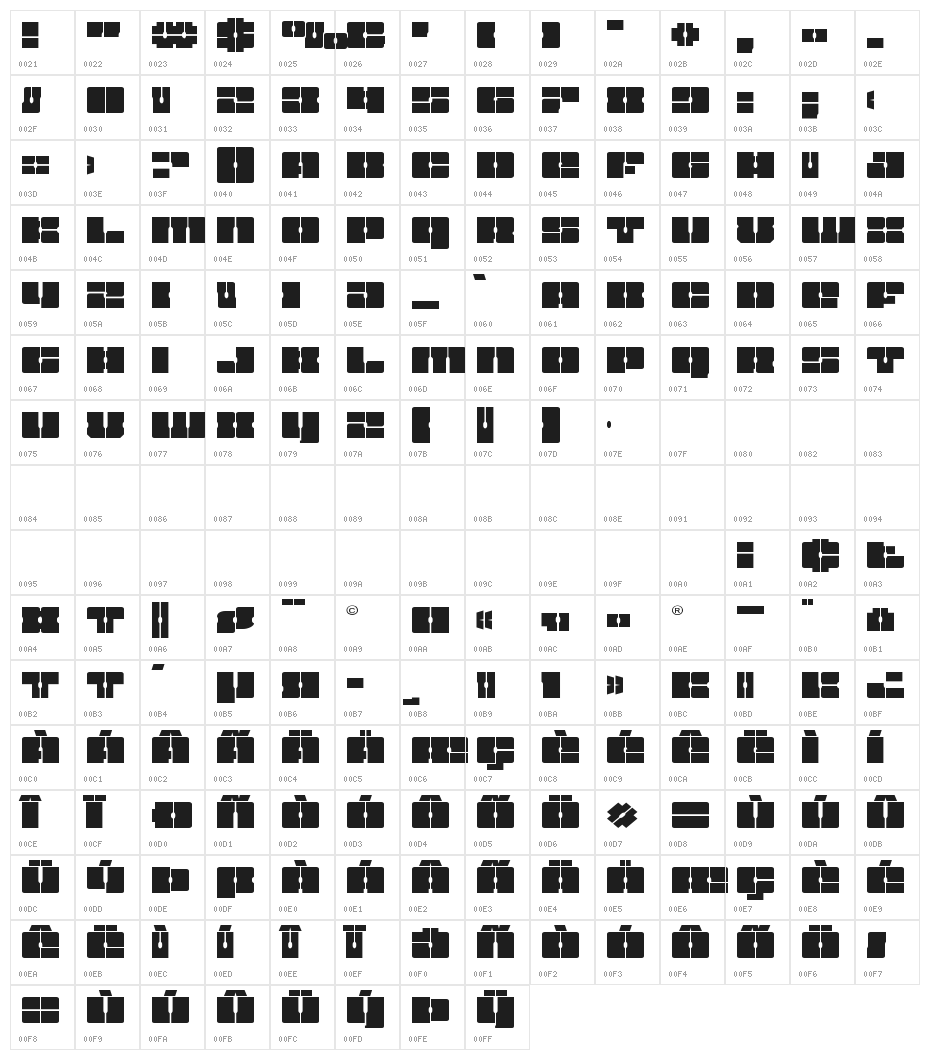 Star Nursery Expanded Character Map