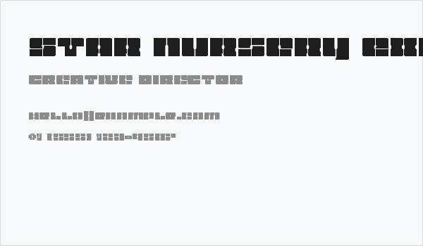 Star Nursery Expanded Business Card