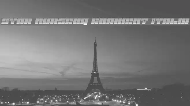 Star Nursery Gradient Italic Font examples