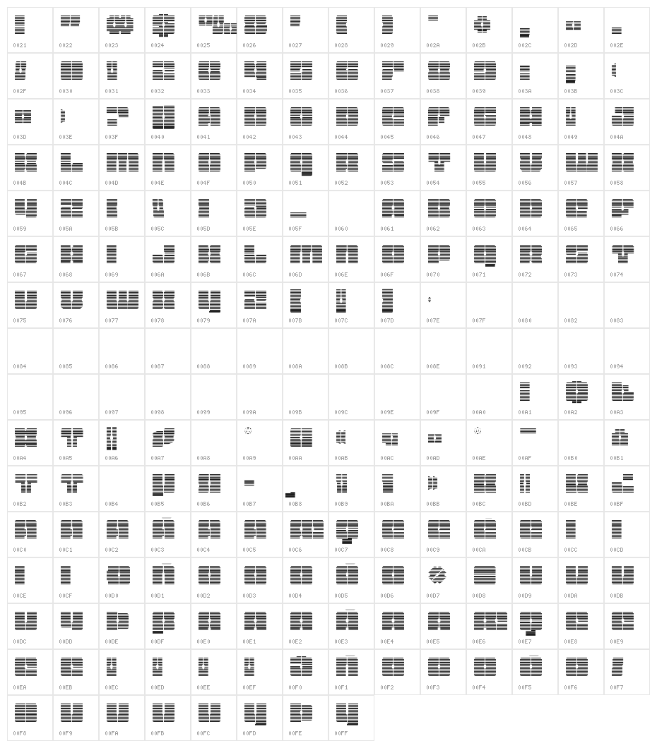Star Nursery Gradient Character Map