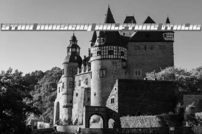 Star Nursery Halftone Italic Font examples