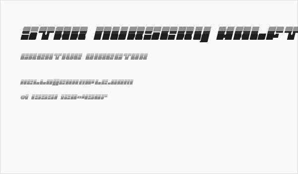 Star Nursery Halftone Italic Business Card