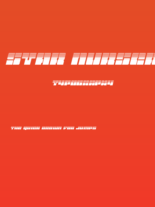 Star Nursery Halftone Italic Poster