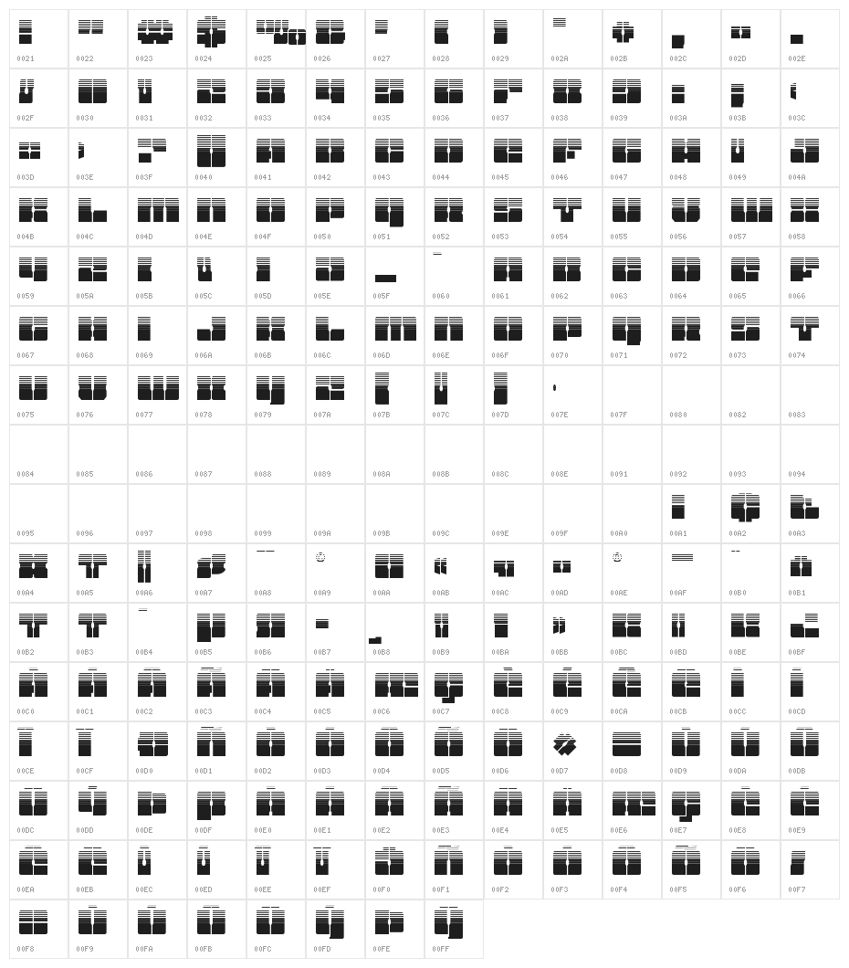 Star Nursery Halftone Character Map