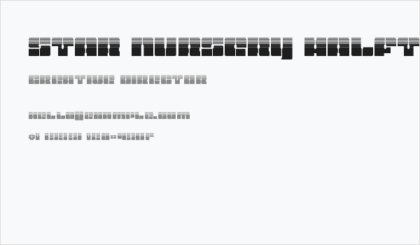 Star Nursery Halftone Business Card