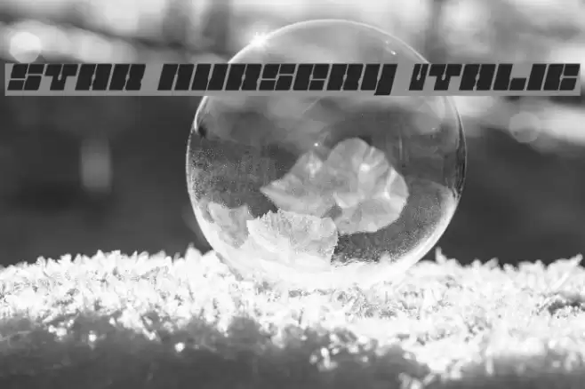 Star Nursery Italic Font examples