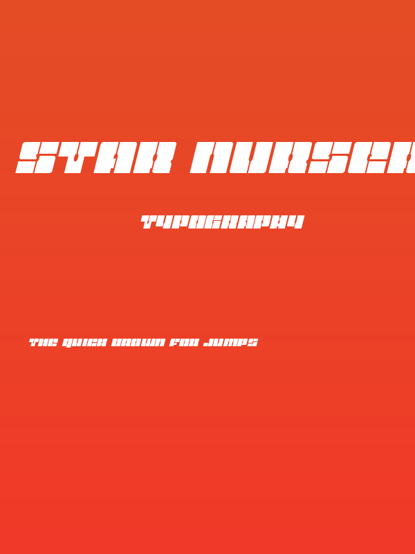 Star Nursery Italic Poster