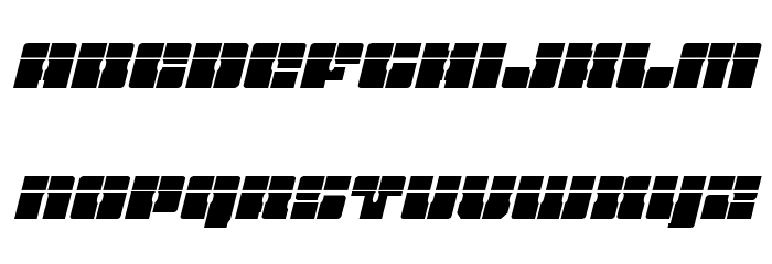 Star Nursery Laser Italic Font LOWERCASE