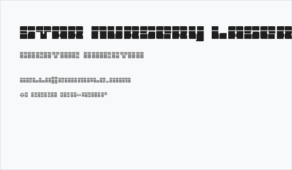 Star Nursery Laser Business Card