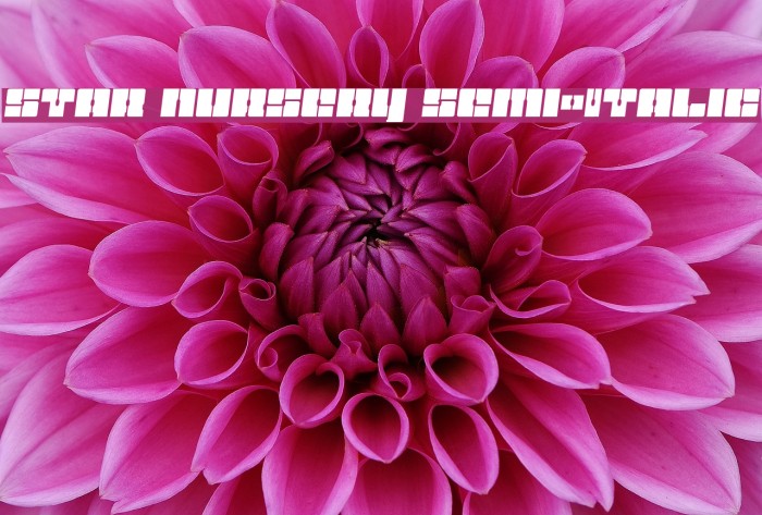 Star Nursery Semi-Italic Example 2