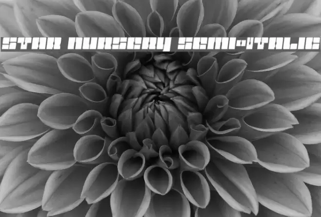 Star Nursery Semi-Italic Font examples