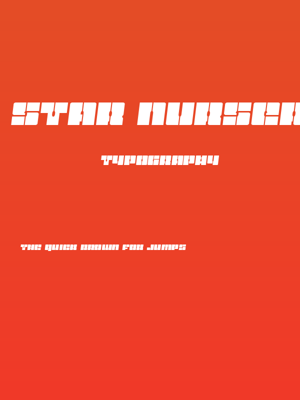 Star Nursery Semi-Italic Poster