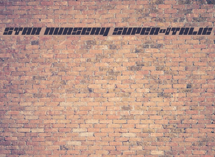 Star Nursery Super-Italic Example 3