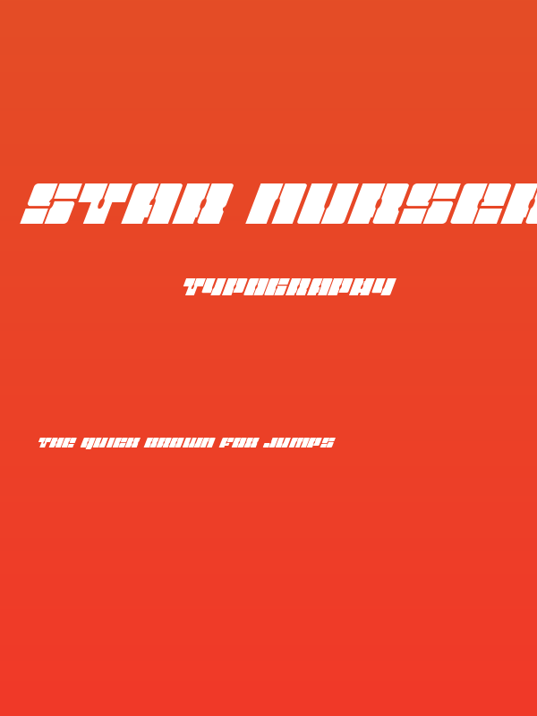 Star Nursery Super-Italic Poster