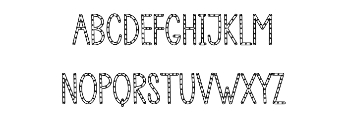 Star Out Font LOWERCASE