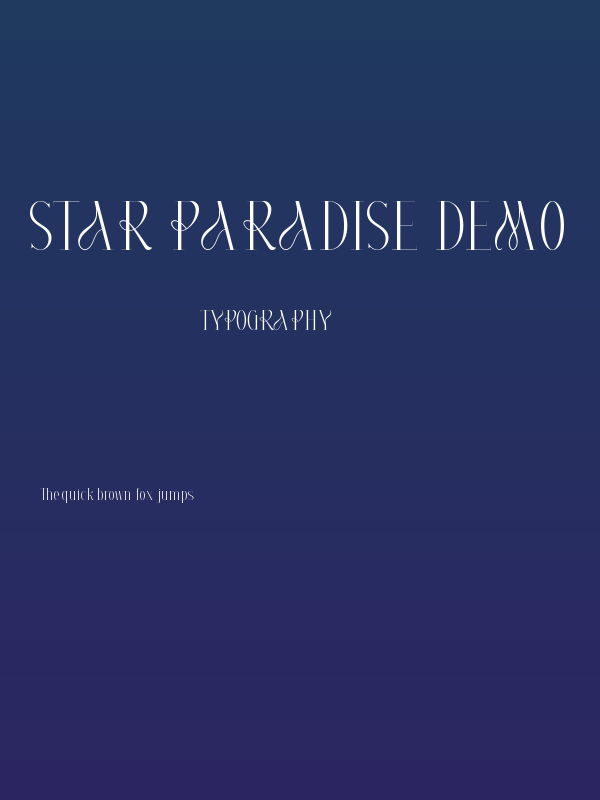 Star Paradise Demo Poster