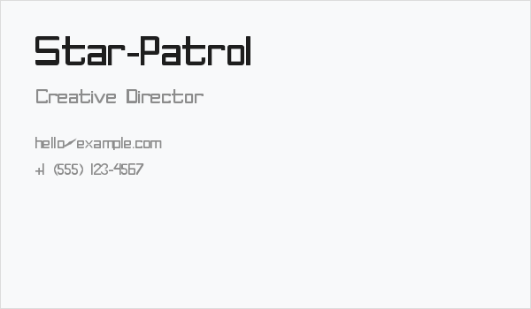 Star-Patrol Business Card
