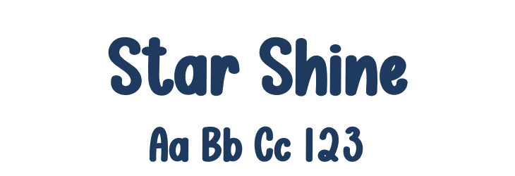 Star Shine Font Preview