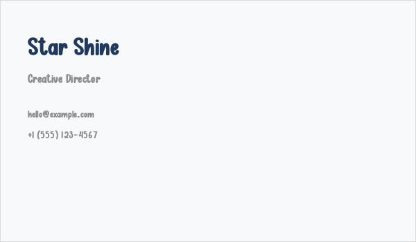 Star Shine Business Card