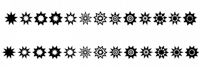 Star Things 3 خط أحرف صغيرة