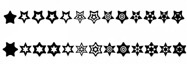 Star Things Schriftart Groß