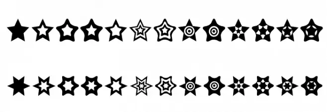 Star Things Caratteri MINUSCOLO