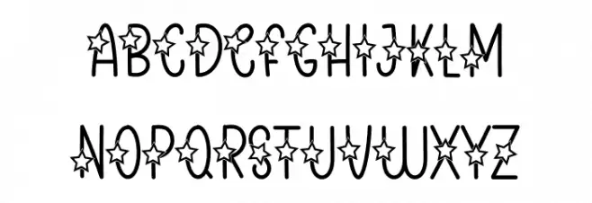 Star Valentine Font LOWERCASE