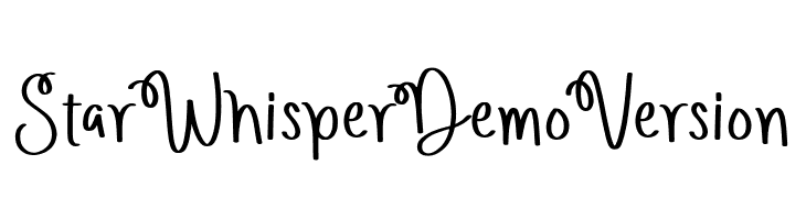 Star Whisper Demo Version  les polices de caractères gratuit tlcharger