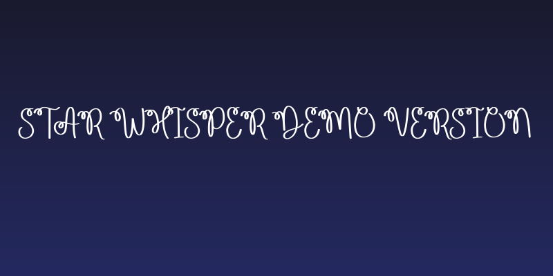 Star Whisper Demo Version Social Header