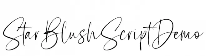 StarBlushScript Demo  les polices de caractères gratuit tlcharger