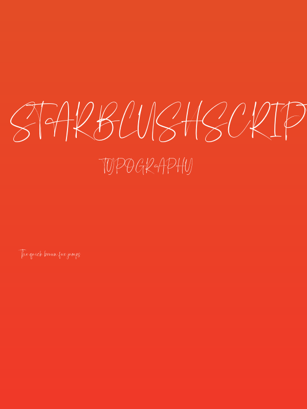 StarBlushScript Demo Poster