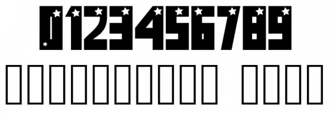 StarBold Font OTHER CHARS